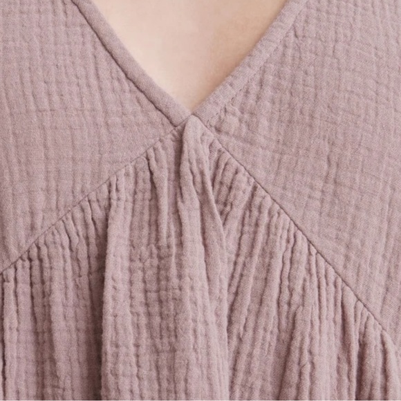 Madewell Dusty Mauve Tiered Mini Dress - Picture 4 of 12